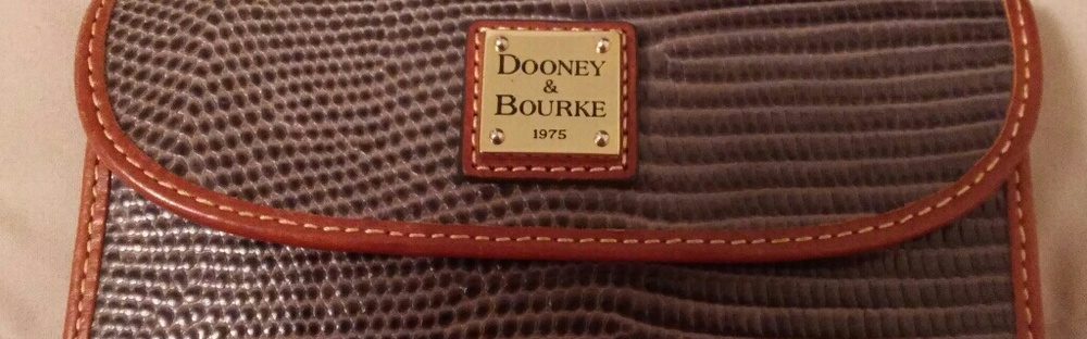 Dooney & Bourke Gray lizard embossed wallet
